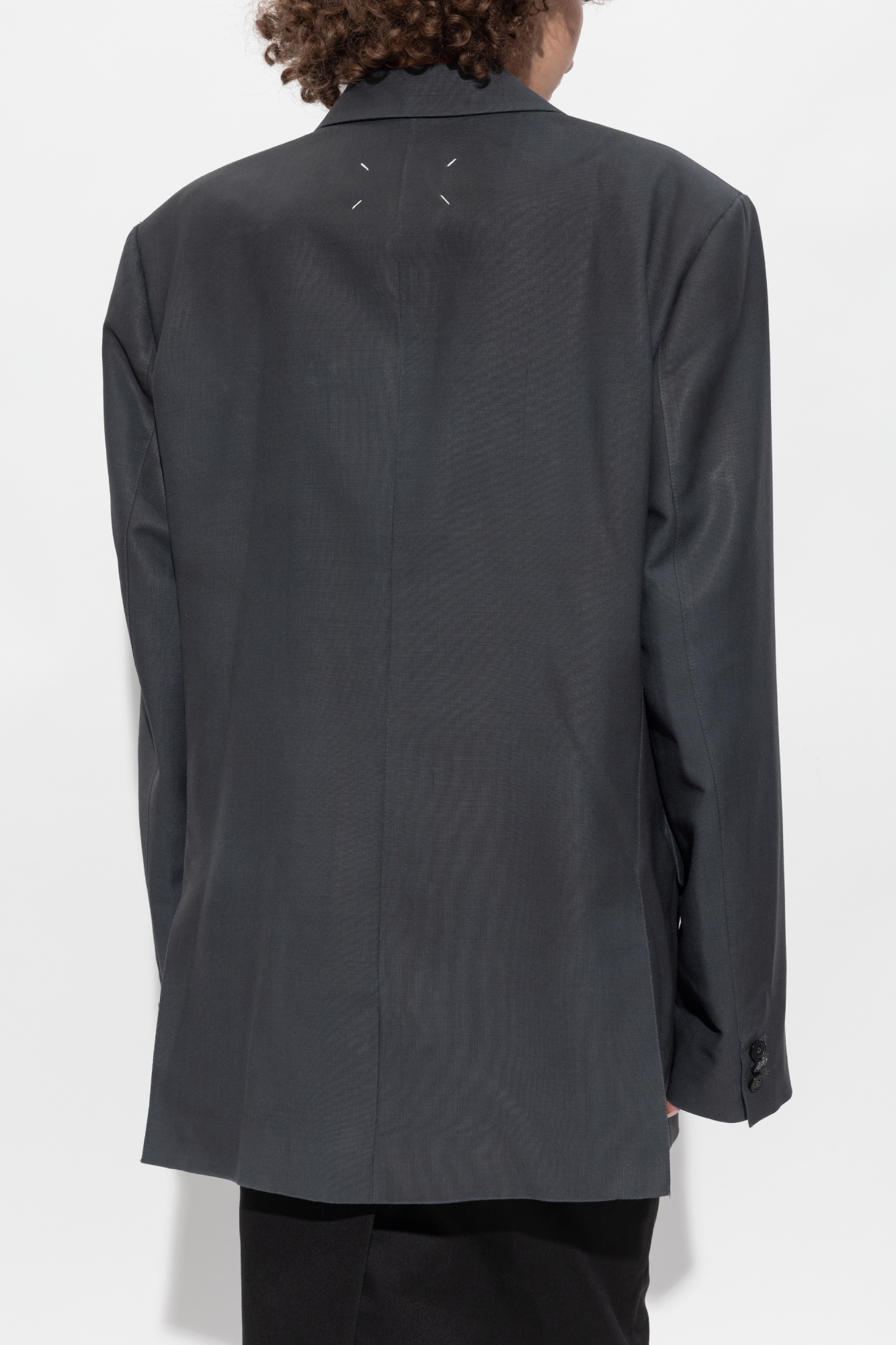 ジャケット Maison Margiela Single-breasted wool-silk blazer Maison Margiela single-breasted Wool Blazer | Black | FARFETCH